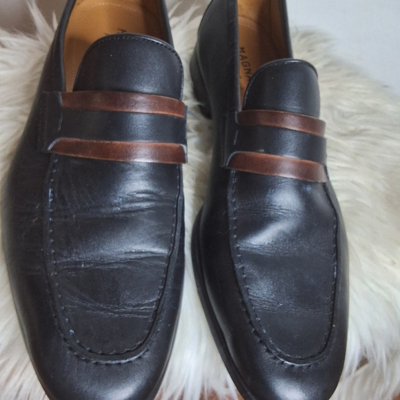 Magnanni Men's Daniel Brown Trim Flex Loafers 9 - Picture 11 of 12